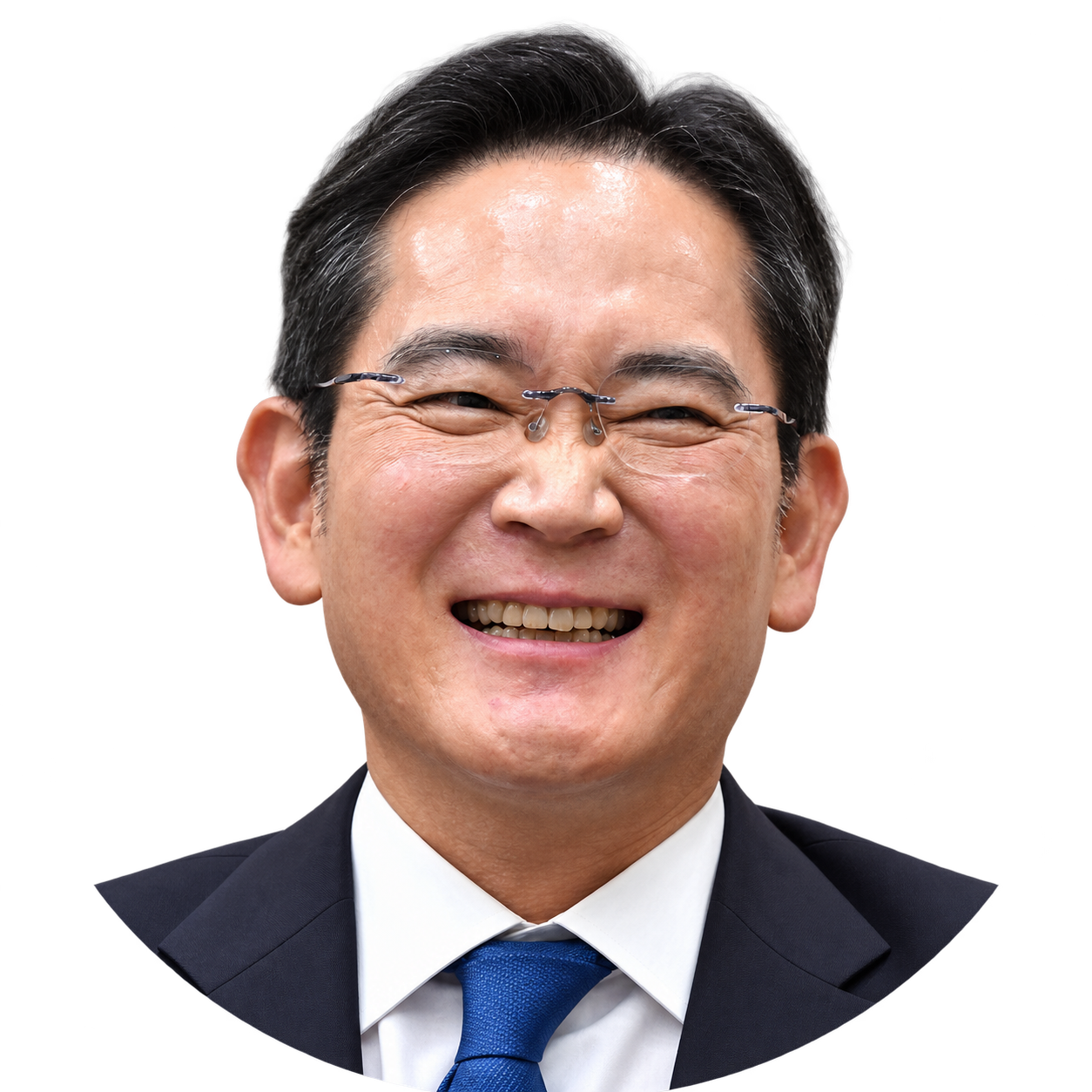 Smiling Executive Portrait Emblem